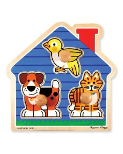 Melissa & Doug – House Pets Jumbo Knob Puzzle 3 Piece