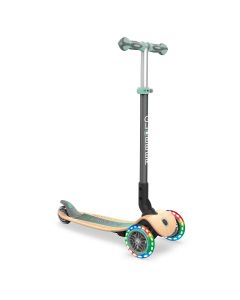 Globber Primo Foldable Wood Scooter with Light - Mint