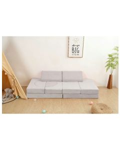 All 4 Kids Ollie 10 PCS Modular Play Couch Set - Cream