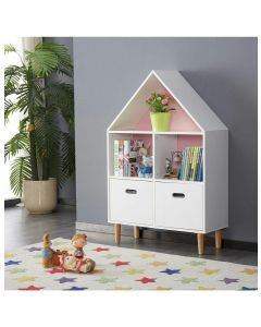 ALL 4 KIDS White Ivy Low Kids Bookcase Storage Unit
