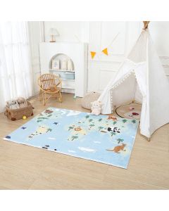 All 4 Kids World Animal Map Rug