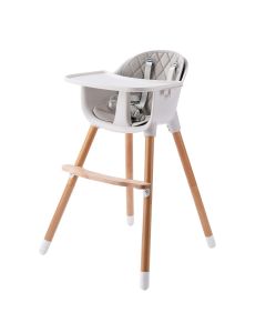 JOY  BABY Amelia 2-in-1 Timber Highchair - Grey