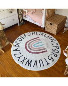 ALL 4 Kids The Rainbow Alphabet Round Rug