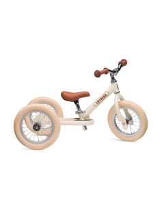 Trybike 2 in 1 Steel Balance Bike and Trike - Vintage Cream