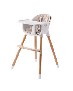JOY BABY Amelia 2-in-1 Timber Highchair - Beige