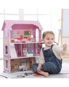 ALL 4 KIDS 3 Level Paisley Dollhouse with Furniture
