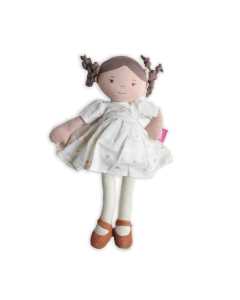 Bonikka Cecilia Linen Doll with Brown Hair