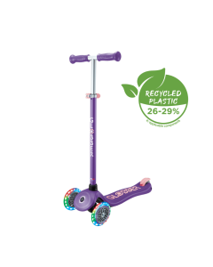 Globber PRIMO PLUS with Lights - Purple/ Pastel Pink