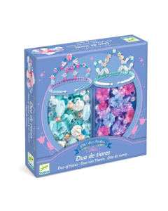 Djeco Duo of Tiaras Blue & Purple Bead Kit