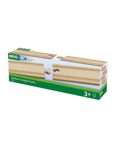 BRIO Medium Straight Tracks 4 pieces