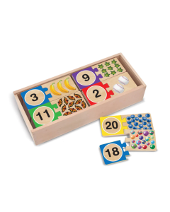 Melissa & Doug Numbers Wooden Puzzle Cards