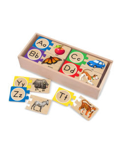 Melissa & Doug Alphabet Wooden Puzzle Cards
