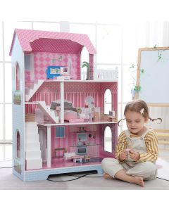ALL 4 KIDS 3 Level Quinn Dollhouse with Furniture
