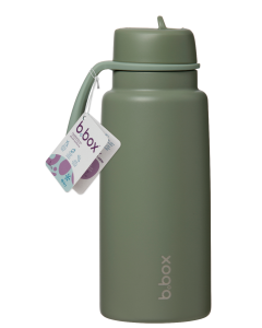 B.Box 1L Insulated Flip Top Drink Bottle - Olive