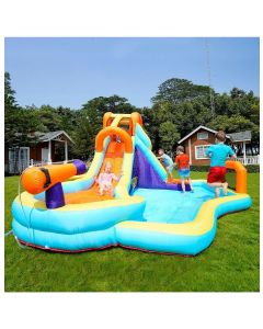 Air My Fun Climb Time Jumping Castle with Slide and Shooting Gun