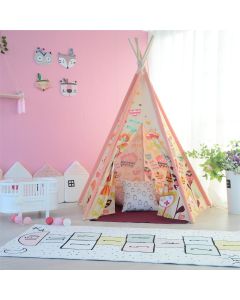 All 4 Kids Pink Large Blooming Nora Kids Teepee Tent
