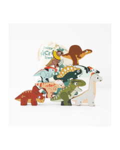 Le Toy Van Jurassic Stacking Dinosaurs & Bag - 10 Piece