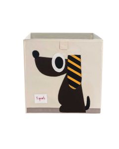 3 Sprouts Fabric Storage Box - Brown Dog