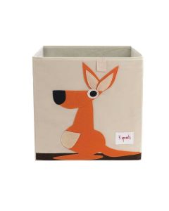 3 Sprouts Fabric Storage Box - Orange Kangaroo
