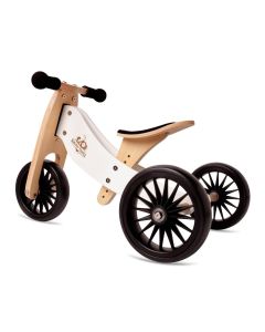 Kinderfeets Tiny Tot Plus 2-in-1 Trike Balance Bike - White