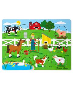 Melissa & Doug – Old MacDonald Farm Sound Puzzle - 8pc