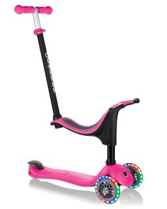 Globber Go Up Sporty 4 in 1 Scooter with Light - Pink