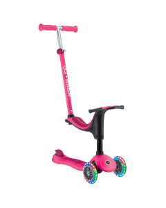 Globber GO UP SPORTY Lights V2 - Fuchsia/ Dark Pink