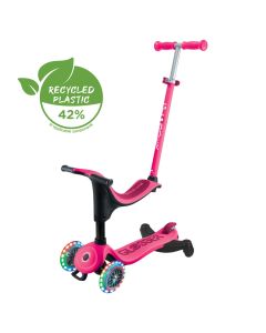 Globber Go Up Sporty Lights 360 - Fuchsia/Dark Pink