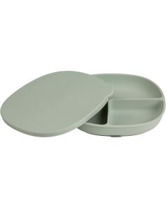 B.Box Silicone Suction Plate with Lid - Sage
