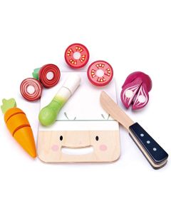 Tender Leaf Toys Pretend Mini Chef Chopping Board with Vegetables
