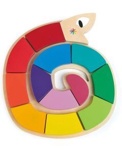 Tender Leaf Toys Colour Me Happy Wooden Worm Puzzle
