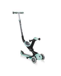 Globber GO UP Deluxe Convertible Scooter w Light up Wheels - Mint