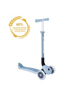 Globber ECOLOGIC PRIMO Foldable Scooter with Lights - Blueberry