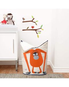 3 Sprouts Laundry Hamper - Orange Orangutan