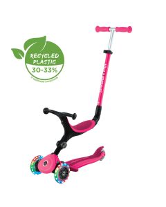 Globber GO UP ACTIVE with Lights - Fuchsia/ Dark Pink