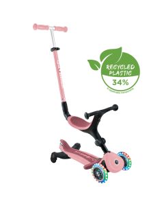 Globber Go Up Active Lights 360 - Pastel/Deep Pink
