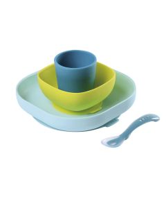 Beaba Silicone Suction Meal Set- Blue
