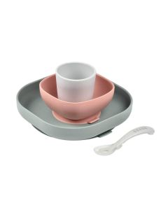 Beaba Silicone Suction Meal Set- Eucalyptus