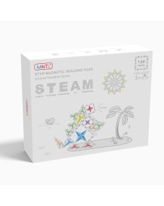 MNTL Pastel Star Magnetic Tile 120 Pcs Set