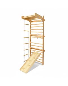 All 4 Kids Colton Wall Mounted Wooden Indoor Gym Set