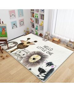 All 4 Kids Hello Little One Safari Animal Rug