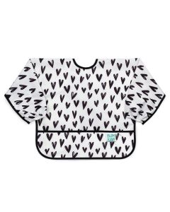 Bumkins Waterproof Sleeved Bib - Hearts