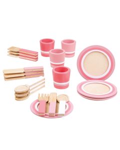 Bigjigs Toys Pink Dinner Service