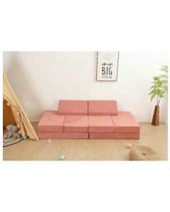 All 4 Kids Ollie10 PCS Modular Play Couch Set - Pink
