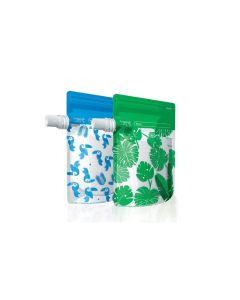 Cherub Baby Re-usable Food Storage Pouch 10pk Special Edition Green & Blue