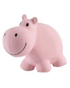 Tikiri Rubber Zoo Animal Teether - Hippo