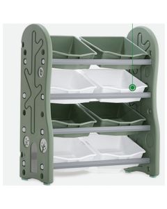 ALL 4 KIDS Addison 4 Tier 8 Bin Kids Toy Box Storage Unit - Powder Blue