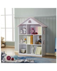 ALL 4 KIDS Veronica Girls Pink Roof Dollhouse Bookcase