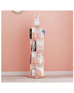 All 4 Kids Madelyn 4 Levels Revolving Bookcase - Pink
