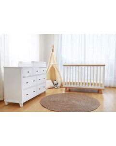 Joy Baby Mia Cot and 7 Drawer Change Table Package